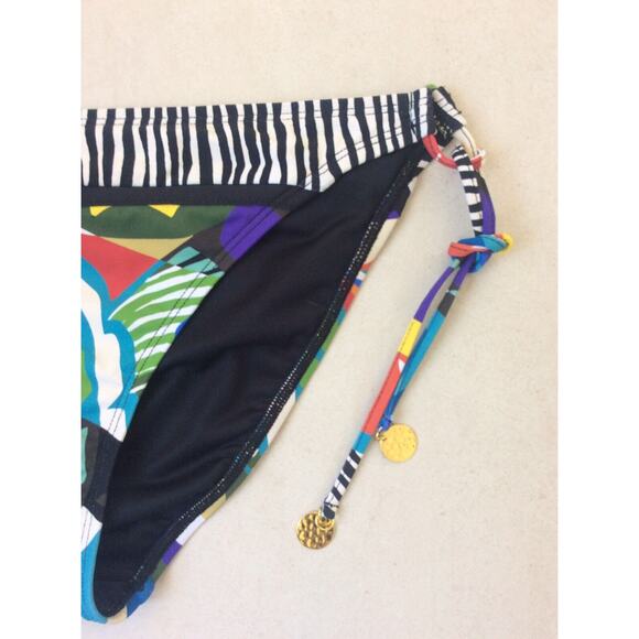 Bleu Rod Beattie String Bikini Bottom Multicolor Print Swim FLAW - Picture 3 of 10